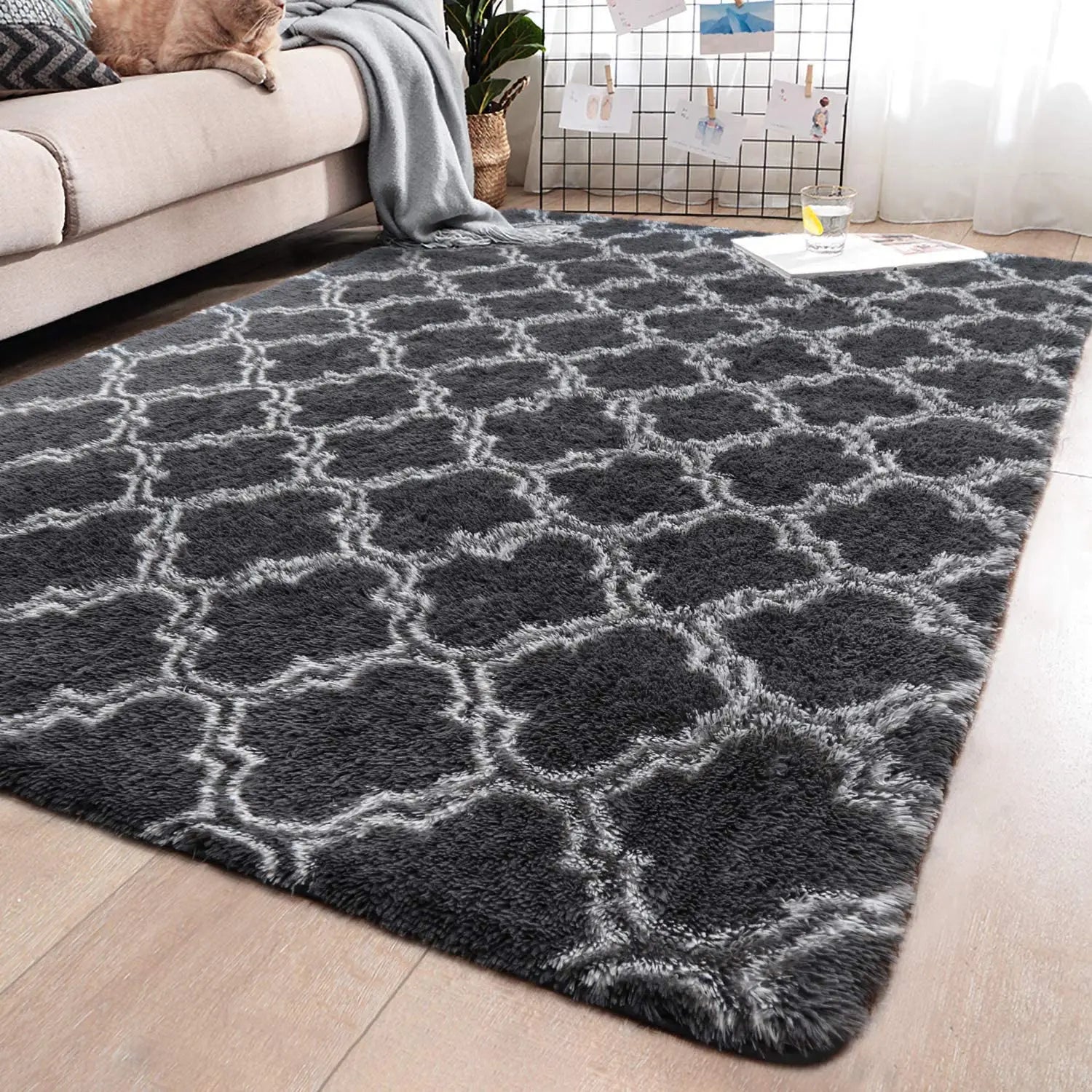 Navak Carpet Large Shag Area Rugs for Bedroom Super Soft Plush Fluffy Carpets Living Room Rug Non-Slip Indoor Floor Rug for Kids Nursery Girl