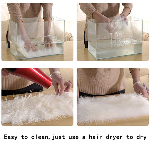 Navak Carpet Artificial Sheepskin Carpet Sofa Floor Mat Living Room Bedroom White Hairy Large Carpets Whole Sheepskin Cushion Bay Window Mats