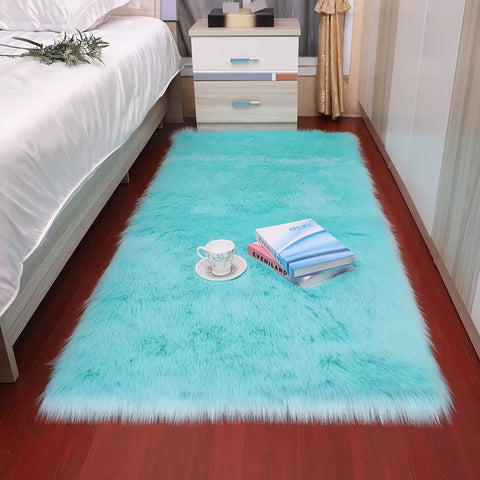 Navak Carpet Artificial Sheepskin Carpet Sofa Floor Mat Living Room Bedroom White Hairy Large Carpets Whole Sheepskin Cushion Bay Window Mats