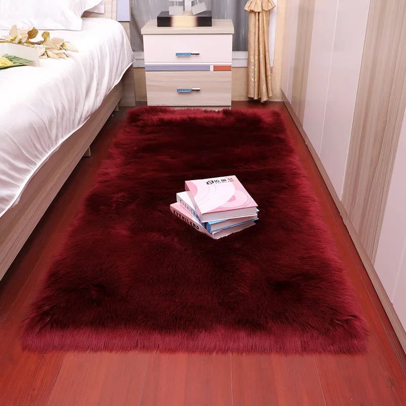 Navak Carpet Artificial Sheepskin Carpet Sofa Floor Mat Living Room Bedroom White Hairy Large Carpets Whole Sheepskin Cushion Bay Window Mats