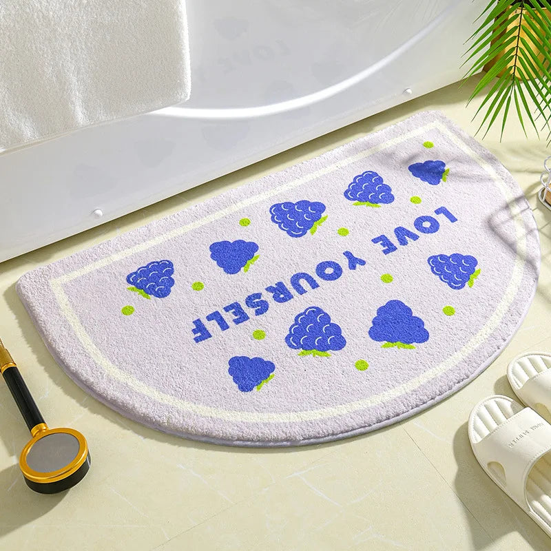 Navak Carpet Ins Simple Bath Mats Small Fresh Flowers Floor Rug Home Entrance Carpet Bedroom Toilet Bathroom Door Absorbent Non-Slip Foot Pad
