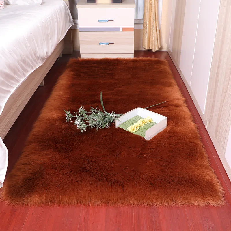 Navak Carpet Artificial Sheepskin Carpet Sofa Floor Mat Living Room Bedroom White Hairy Large Carpets Whole Sheepskin Cushion Bay Window Mats