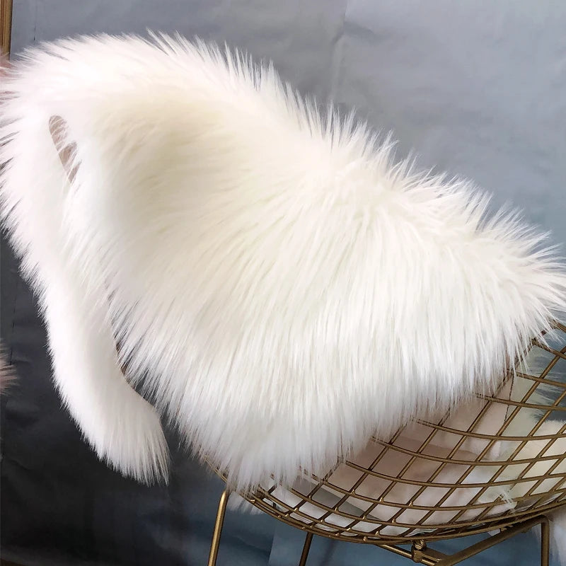 Navak Carpet Artificial Sheepskin Carpet Sofa Floor Mat Living Room Bedroom White Hairy Large Carpets Whole Sheepskin Cushion Bay Window Mats