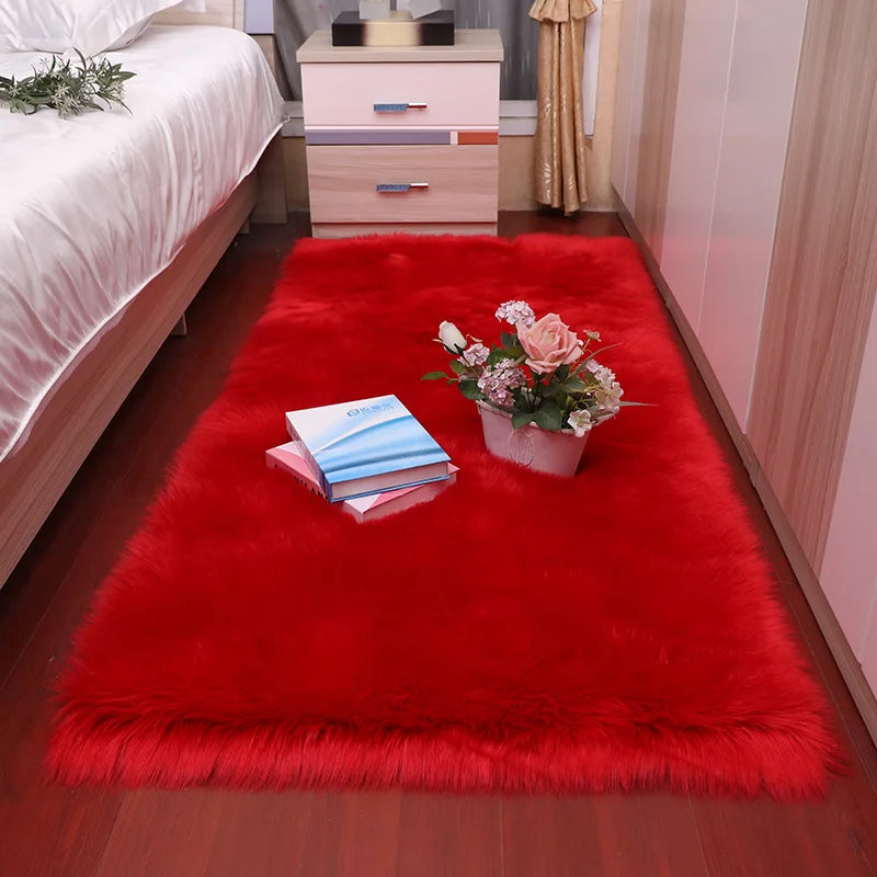 Navak Carpet Artificial Sheepskin Carpet Sofa Floor Mat Living Room Bedroom White Hairy Large Carpets Whole Sheepskin Cushion Bay Window Mats