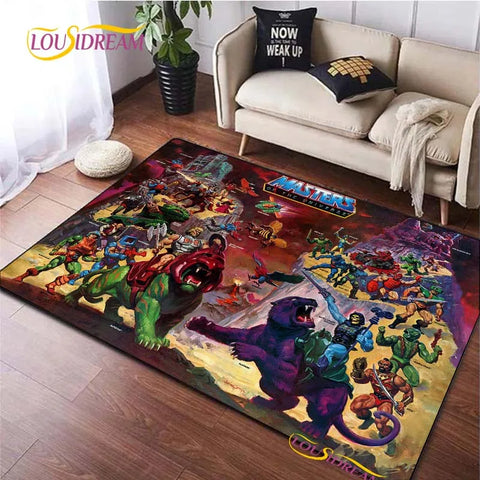 Navak Carpet He-man masters Cartoon Anime Carpet for Living Room Bedroom Yoga Area Rug Kitchen Un-slip Floor Mat decor Alfombra Birthday gift