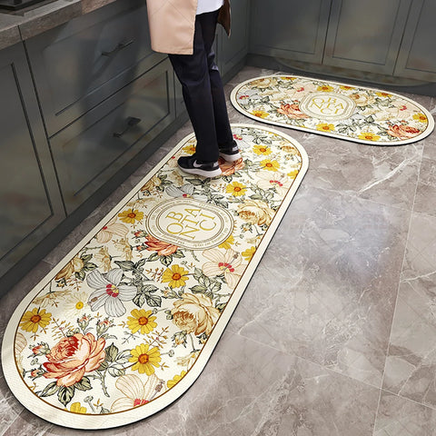 Navak Carpet Absorbent Kitchen Rug Non-slip Floor Mat Absorb Oil Kitchen Long Area Rug Bedroom Carpet Entrance Doormat Home Decor Room Tapis