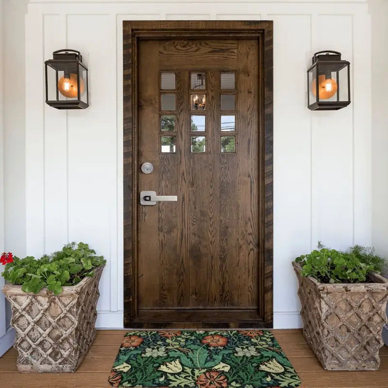 Navak Carpet Custom William Morris Compton Floral Art Nouveau Pattern Doormat Bath Door Floor Mat Textile Pattern Toilet Rug Carpet Footpad