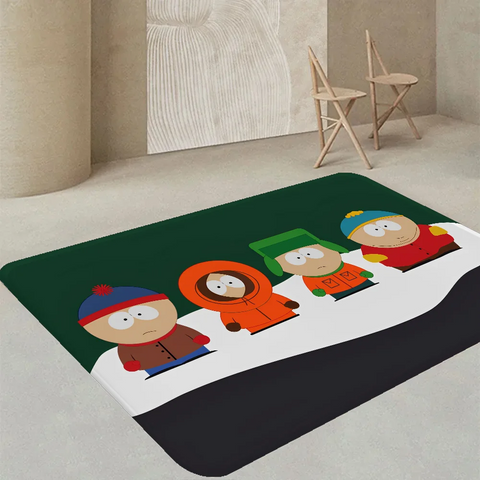 Navak Carpet Amine S-South Cartoon P-Park Door Mat Washable Non-Slip Living Room Sofa Chairs Area Mat Kitchen Doormat Area Rug