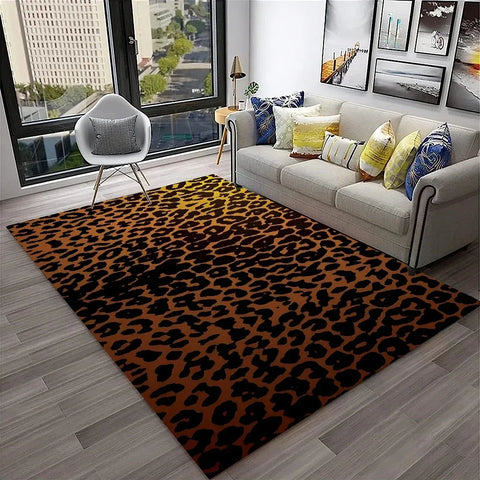 Navak Carpet Leopard Print Carpet Rugs Living Room Floor Mats Bedroom Decor Carpets for Bed Room Carpets for Living Room Decoration Maison