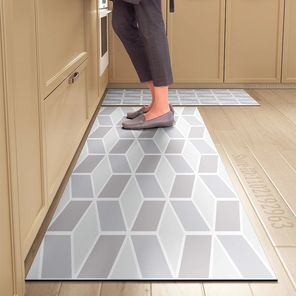 Navak Carpet Kitchen Mat Absorbent Printed Kitchen Rugs Non-slip Area Mat Hallway Long Carpets for Living Room Bedroom Entrance Doormat Bath