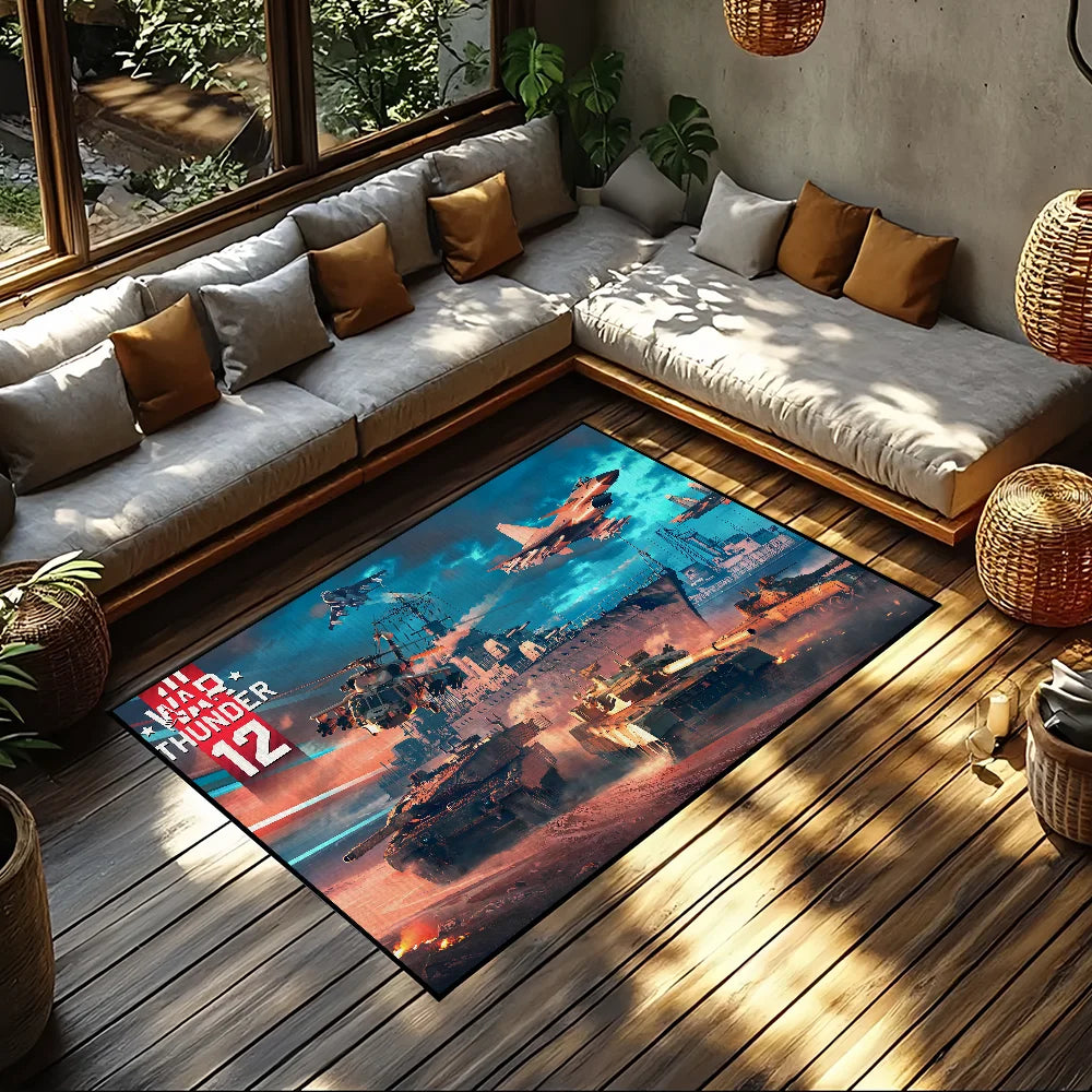 Navak Carpet W-ar Thunder Gaming Small Bedside Kitchen Bath Living Home House Bedroom Floor Mat Doormat Large Carpet Rug Decoration