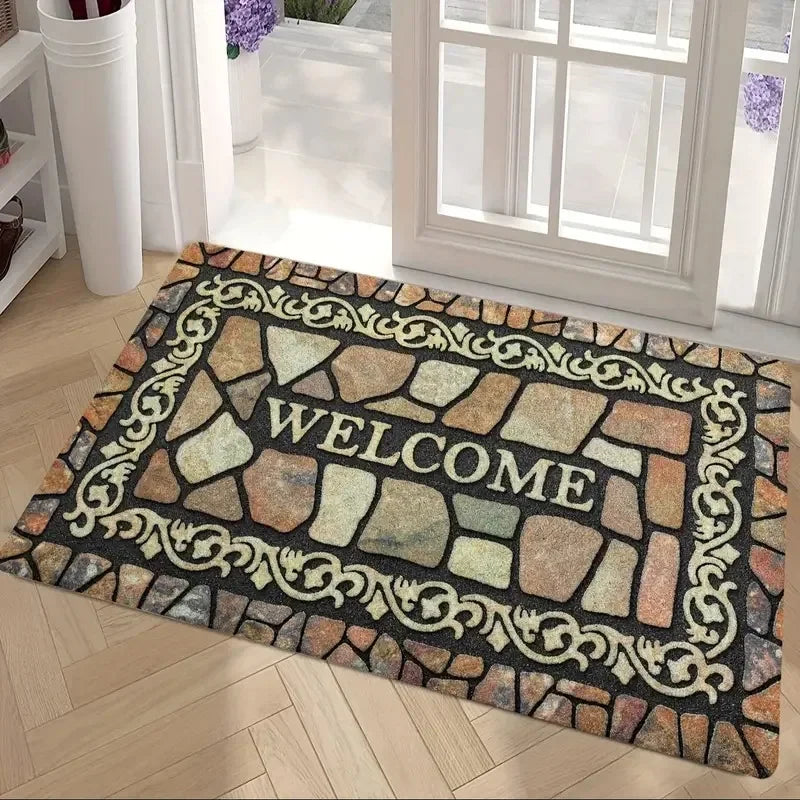 Navak Carpet 1pc Non Slip Welcome Doormat Machine Washable Soft Durable 100 Polyester Modern Home Decor Entryway Rug Fashion Comfort