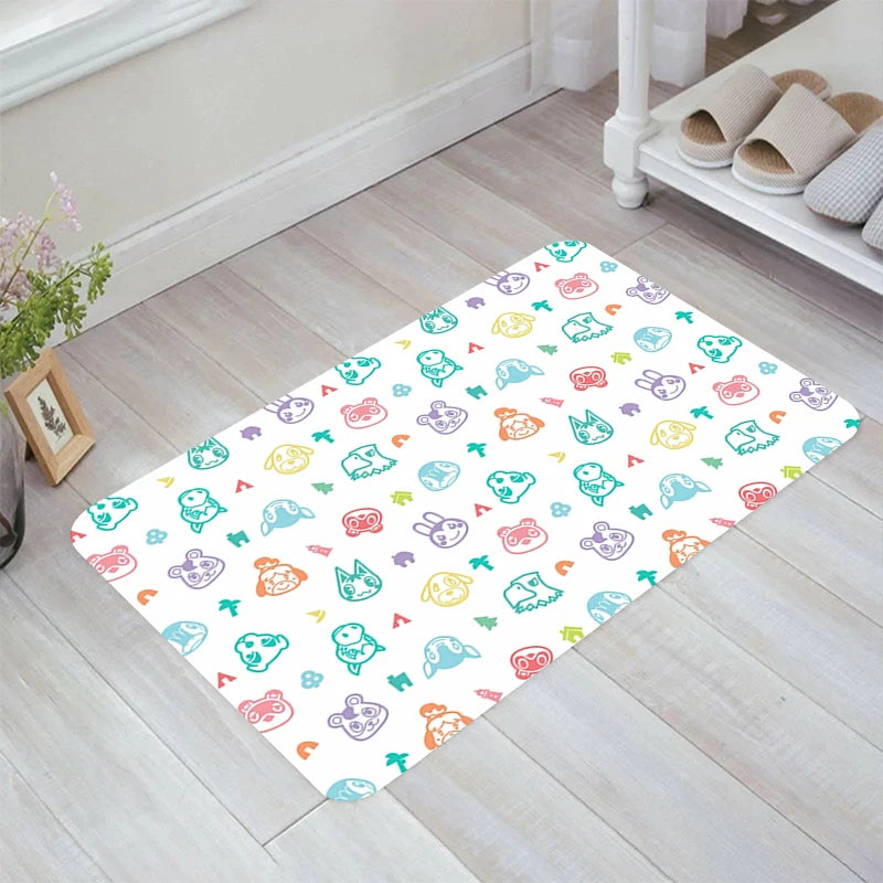 Navak Carpet Animal C-Crossing Game Floor Mat Home Carpet Entrance of House Room Rugs Carpets Balcony Kitchen Rug Foot Doormat Door Mats Bath
