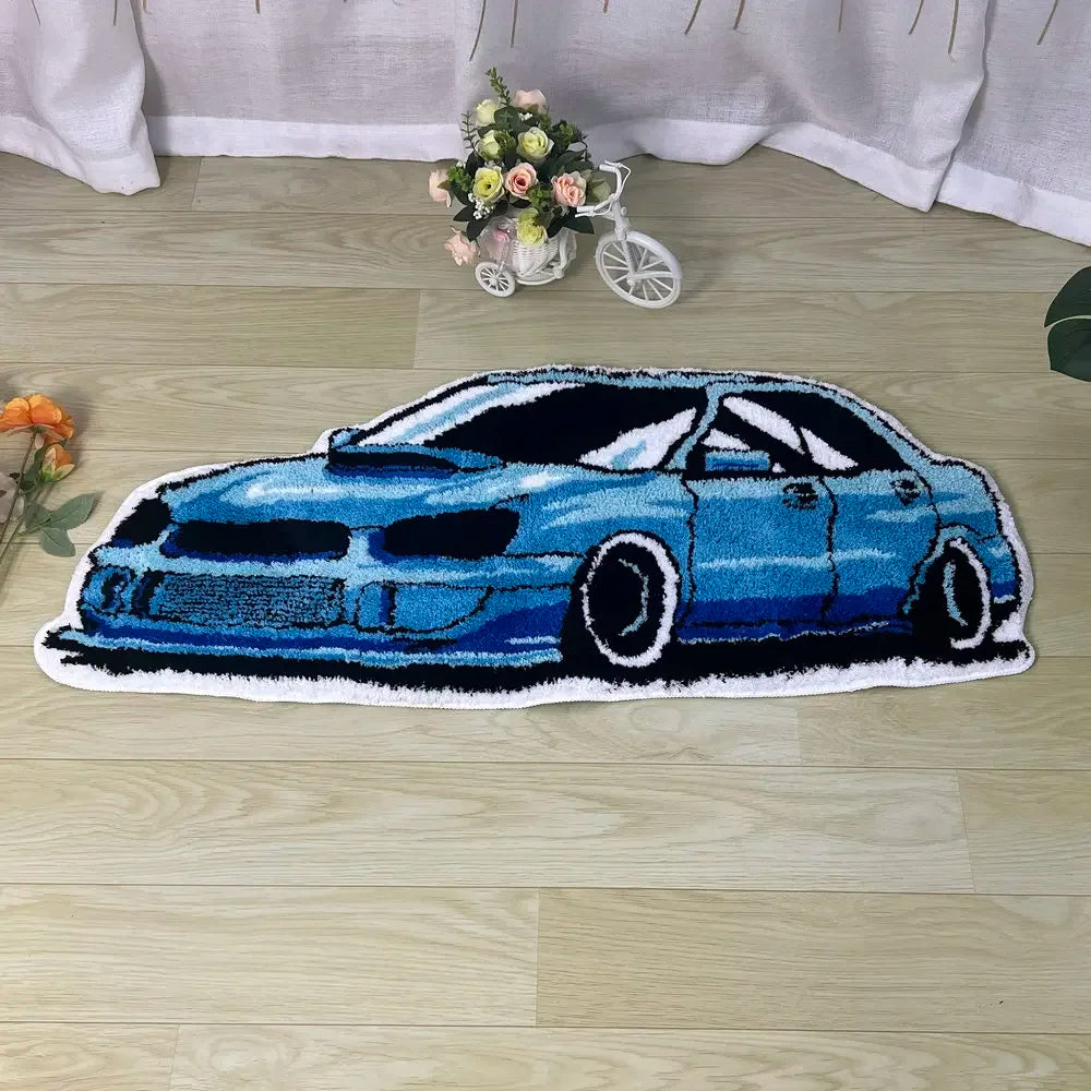 Navak Carpet Fashion Racing Car Rugs Soft Tufting Sports Car Carpet Living Room Bedroom Home Decor Non-slip Floor Mat Bedside Pad Dropship