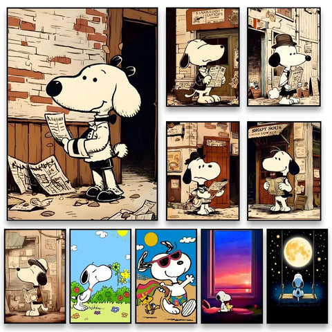 Navak Carpet Daily Picks Retro Classic S-Snoopy Dog Poster Stickers Art Wall Murals Decor Game Room Decor Gifts Painting
