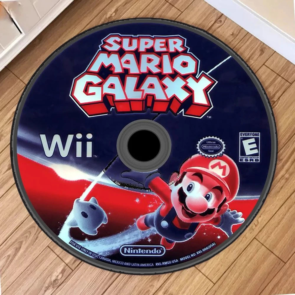 Navak Carpet Daily Picks Disney Mario Cartoon Round Carpet Baby Crawling Mat Circle Area Rugs Living Room Bedroom Doormat Game CD Home Decoration
