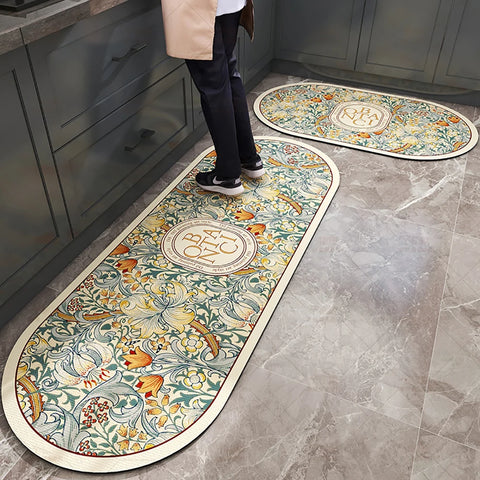 Navak Carpet Absorbent Kitchen Rug Non-slip Floor Mat Absorb Oil Kitchen Long Area Rug Bedroom Carpet Entrance Doormat Home Decor Room Tapis