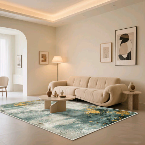Navak Carpet Art Style Abstract Soft Bedroom Decoration Carpet Big Size Non-slip Sofa Table Mat Foldable Machine Washable Living Room Rugs
