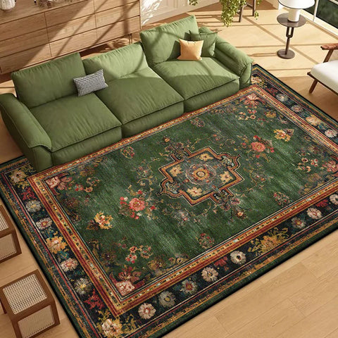 Navak Carpet Persian Style Border Design Living Room Rug Soft Antiskid Bedroom Decor Carpet Easy Cleaning Entrance Door Mat Machine Washable