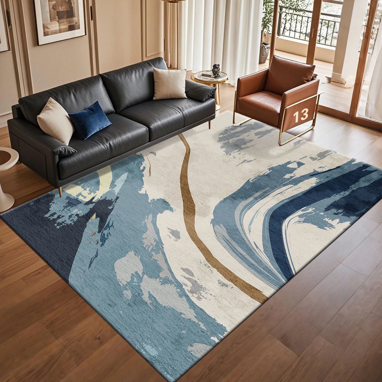 Navak Carpet Modern Light Luxury Abstract Carpet for Living Room Coffee Tables Sofa Rugs Bedroom Soft Floor Mat