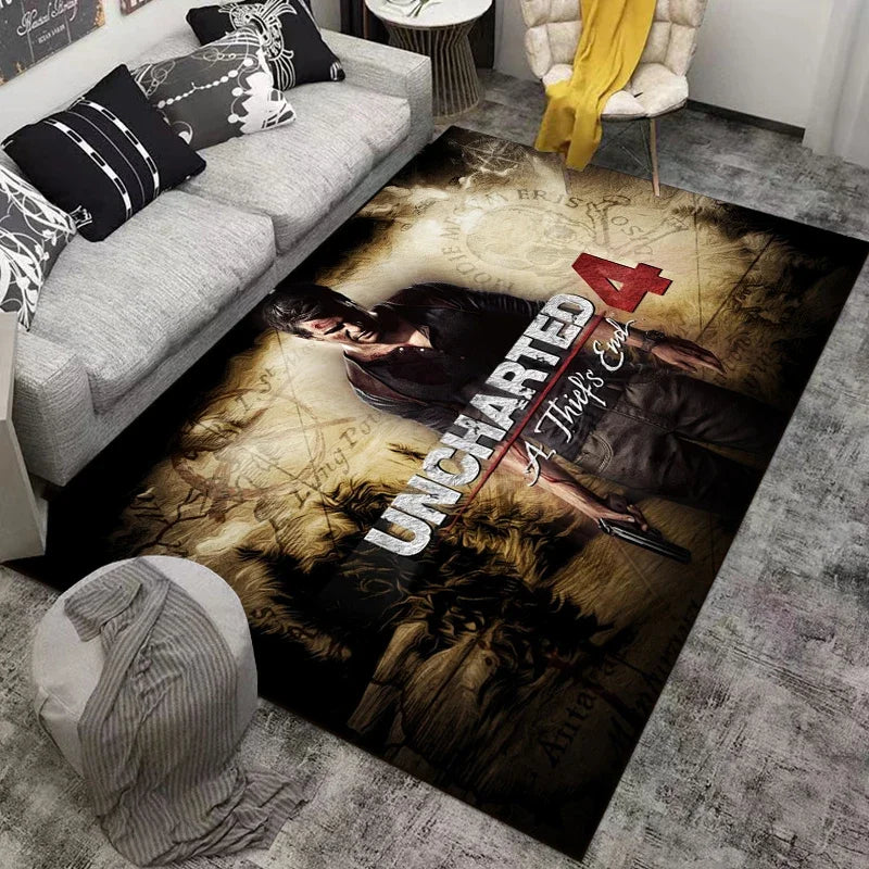 Navak Carpet Game-Uncharted Area Rug,Carpet for Home Living Room Bedroom Sofa Doormat Kitchen Decor,Non-slip Floor Mat Home Accessories