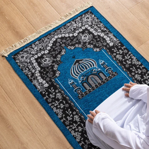 Navak Carpet Women Men Muslim Prayer Rug Worship Kneel Printed Floor Mat Protable Travel Prayer Rugs Ramadan Gift Soft Islamic Prayer Rug
