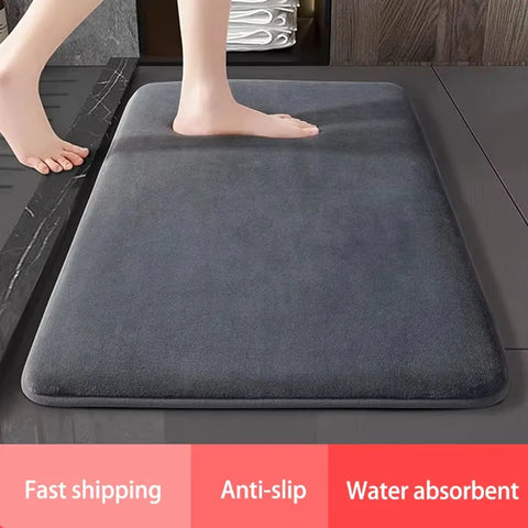 Navak Carpet Super absorbent thick sponge bathroom mat absorption mat toilet door anti-slip mat coral wool household quick drying foot mat