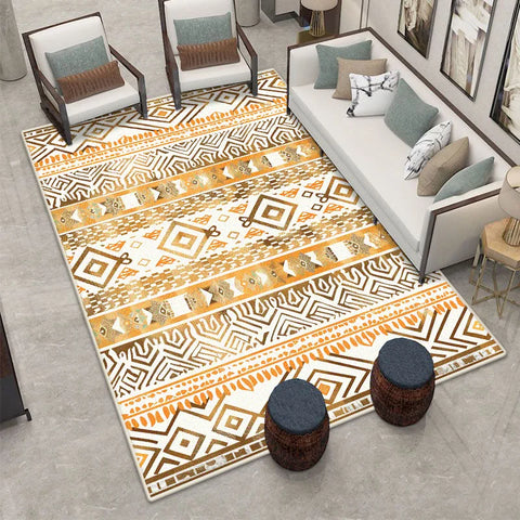 Navak Carpet Morocco Style Big Size Non-slip Decoration Home Carpet Living Room Soft Easy Clean Coffee Tables Mat Bedroom Decor Bedend Carpet