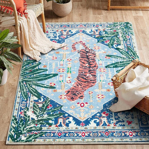 Navak Carpet Living Room Carpet Non-slip Machine Washable Easy To Fold Bedroom Rug Imitation Cashmere Retro Large Size Floor Mat Alfombra 양탄자
