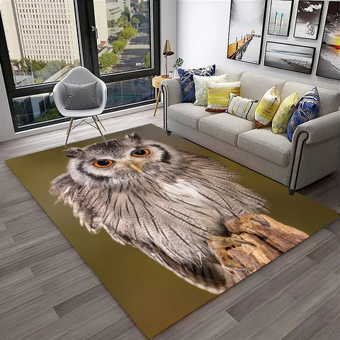 Navak Carpet Cute Owl Series 3D Cartoon Carpet Rug for Home Living Room Bedroom Sofa Kitchen Doormat Decor,Child Area Rug Non-slip Floor Mat