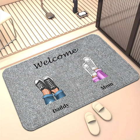 Navak Carpet Family Members Home Living Room  Sofa Door Mat Decoration Anti Slip Floor Mat Cute Rug  Door Mat Carpet  Area Rug  Kawaii Rug