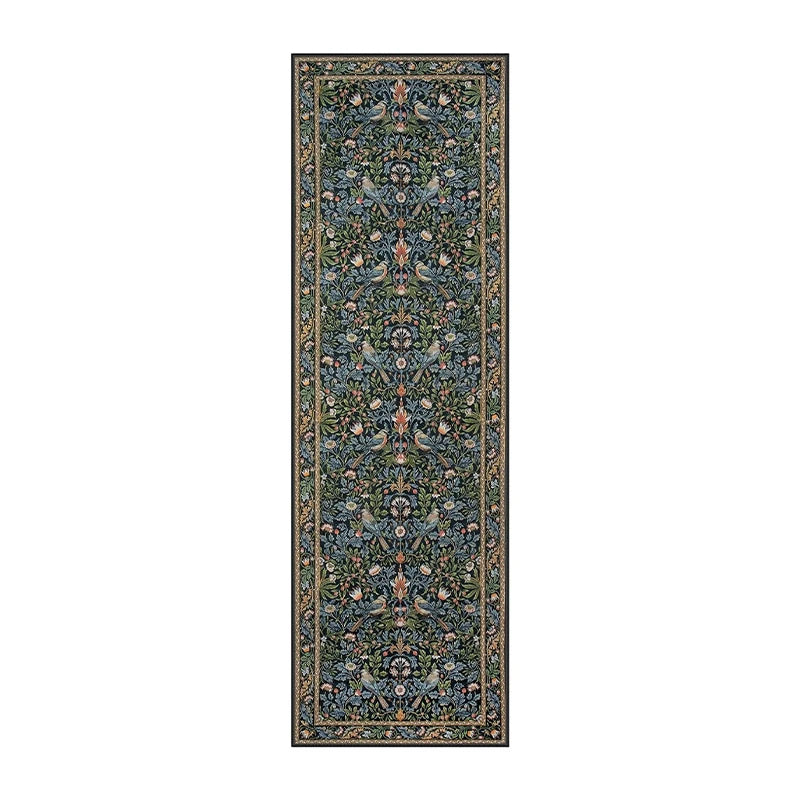 Navak Carpet Hallway Carpet Corridor Runner Long Floor Mat Machine Washable Non-slip Bedroom Bedside Foot Mats Green Rug Home Decoration Rugs