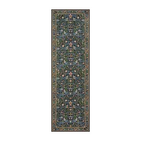 Navak Carpet Hallway Carpet Corridor Runner Long Floor Mat Machine Washable Non-slip Bedroom Bedside Foot Mats Green Rug Home Decoration Rugs