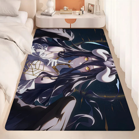 Navak Carpet Gamer Albedo Anime Sexy Girls Floor Mat Nordic Style Home Doormat Bathroom-Toilet Mats Bedroom Hotel Decor Mat