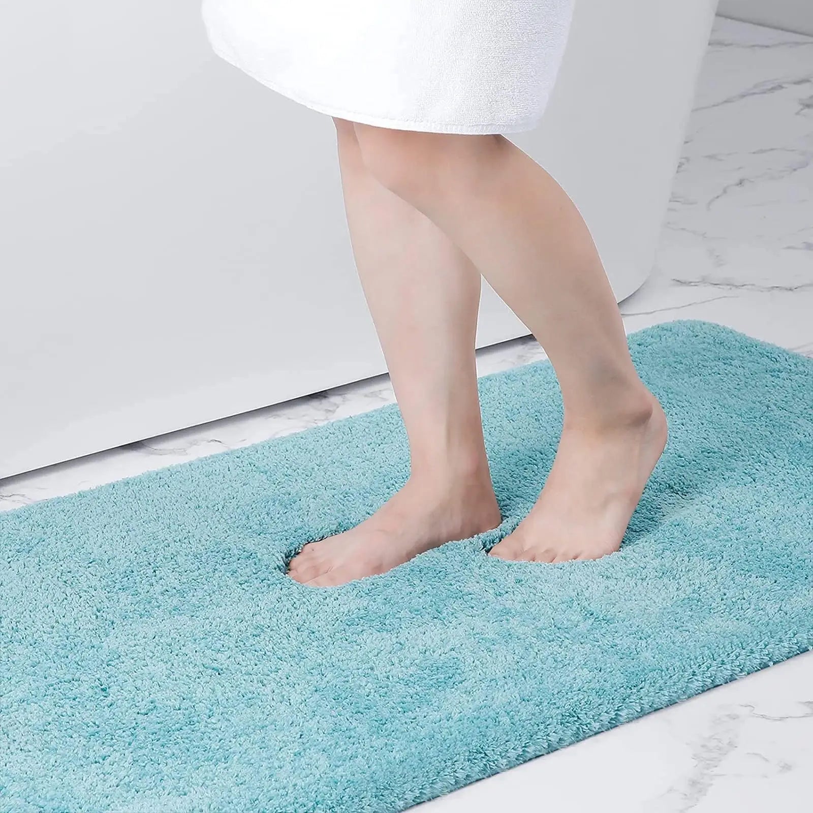 Navak Carpet Kitinjoy Fluffy Bathroom Rugs Non-Slip Washable Absorbente Bath Mat Soft Shaggy Microfibre Bath Mats Resist Dirt Kitchen Carpets