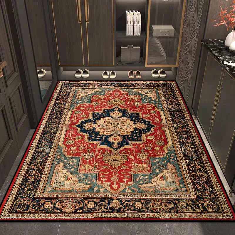 Navak Carpet Persian Style Retro Decoration Home Living Room Rugs Big Size Non-slip Room Decor Cloakroom Carpet Easy Clean Entrance Door Mat