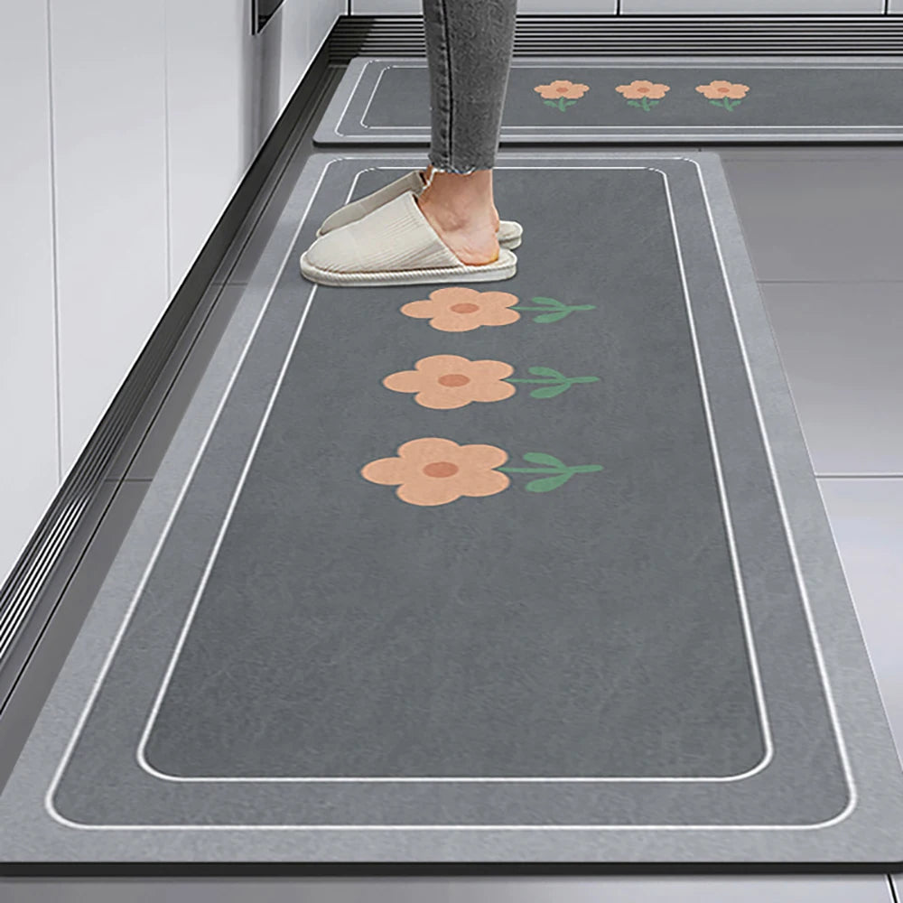 Navak Carpet Non-slip Kitchen Mat Long Rugs Crystal Velvet Carpet for Living Room Absorbent Foot Mats Bedroom Doormat Alfombra Small Rugs