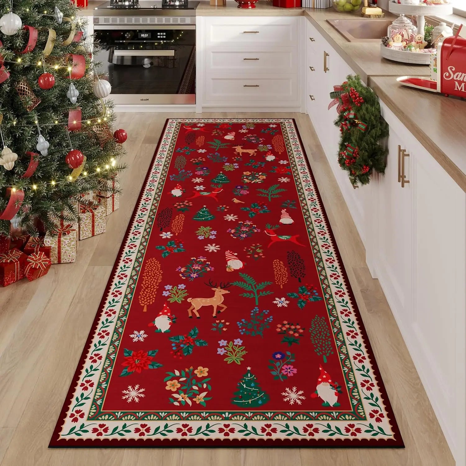Navak Carpet Exclusive Picks Runner Rug for Hallways Kitchen Non Slip Machine Washable Carpets with Rubber Backing Soft Floral Rugs for Kitchen Decor
