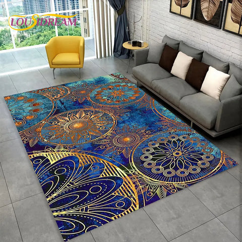 Navak Carpet Bohemia Mandala Geometric Area Rug,Carpet Rug for Home Living Room Bedroom Sofa Doormat Kitchen Decor,Kid Non-slip Floor Mats