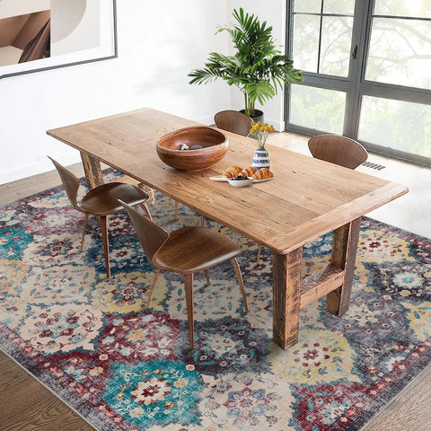 Navak Carpet Large Vintage Persian Area Rug - Machine Washable Rectangle Soft Rugs for Living Room, Bedroom, Kitchen, Office Anti-Slip Non Sh