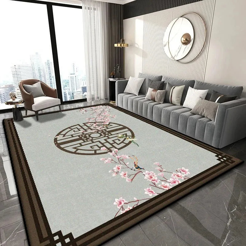 Navak Carpet Chinese Classical Rug for Easy-Clean Living Room Coffee Table and Bedroom Cloakroom Non-Slip Decor