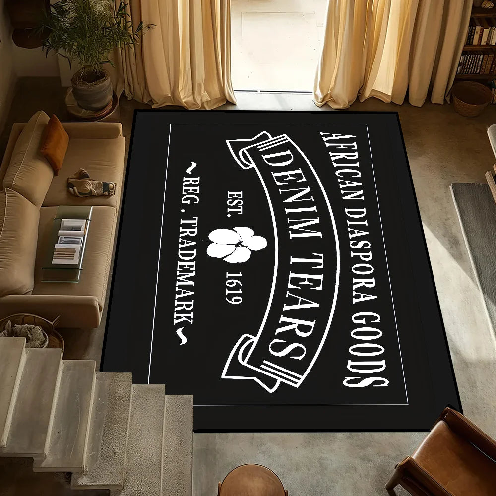 Navak Carpet small T-Tears carpet Anti-Slip Kitchen Bedroom fashion D-Denim Handmade Tufted Rug Luxury Living Room Entrance Decoration