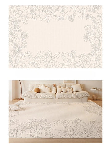 Navak Carpet Cream Style Rugs for Bedroom Large Area Living Room Decoration Non-slip Carpet Thickend Plush Lounge Rug Fluffy Soft Bedside Rug