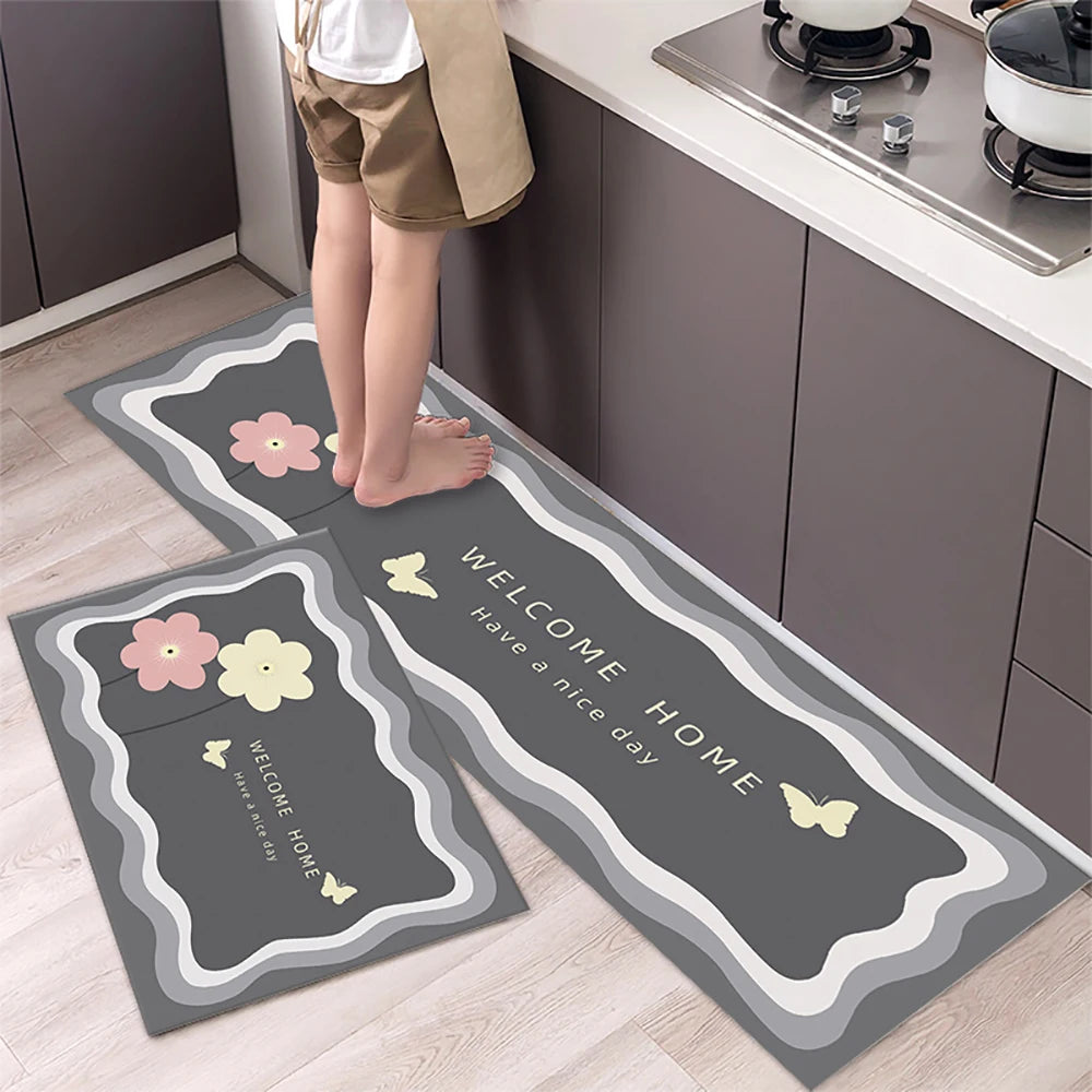 Navak Carpet Absorbent Kitchen Rug Non-slip Floor Mat Absorb Oil Kitchen Long Area Rug Bedroom Carpet Entrance Doormat Home Decor Room Tapis