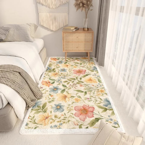 Navak Carpet Pastoral Style Bedside Soft Floor Mat Washable Carpets for Living Room Thicken Plush Bedroom Decor Carpet Fluffy Soft Lounge Rug