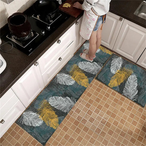 Navak Carpet Kitchen Rug Durable Home Entrance Doormat High-end Kitchen Mats for Floor Waterproof House Hold Washable Non-slip Large Carpet