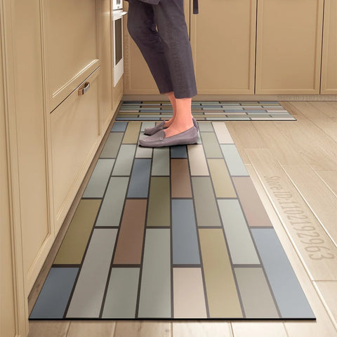 Navak Carpet Kitchen Mat Absorbent Printed Kitchen Rugs Non-slip Area Mat Hallway Long Carpets for Living Room Bedroom Entrance Doormat Bath