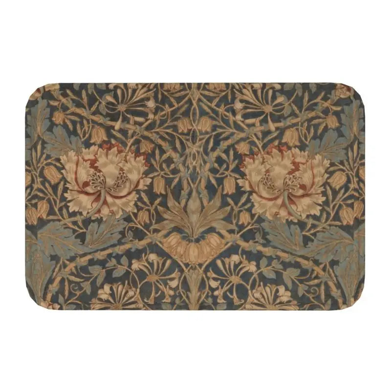 Navak Carpet Custom William Morris Compton Floral Art Nouveau Pattern Doormat Bath Door Floor Mat Textile Pattern Toilet Rug Carpet Footpad