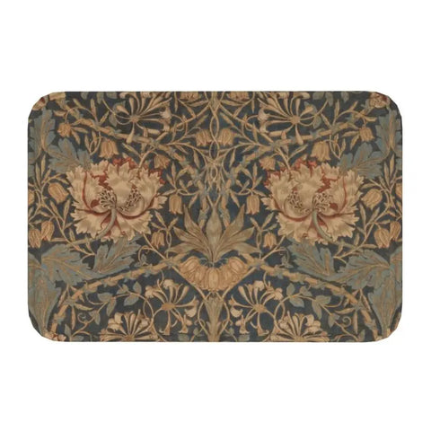 Navak Carpet Custom William Morris Compton Floral Art Nouveau Pattern Doormat Bath Door Floor Mat Textile Pattern Toilet Rug Carpet Footpad