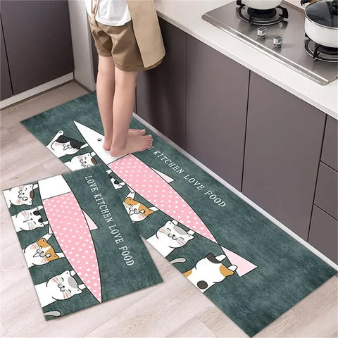 Navak Carpet Kitchen Carpet Mats for Floor Bedroom Living Room Long Bedside Area Rug Soft Washable Carpet Anti Slip Bathroom Entrance Doormat